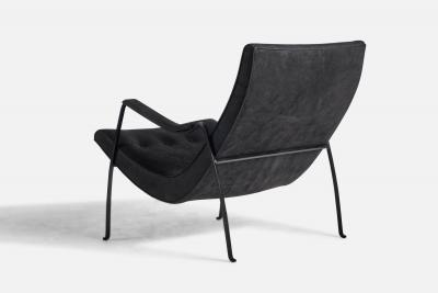 Milo Baughman Lounge Chair with Metal and Leather USA 1960s