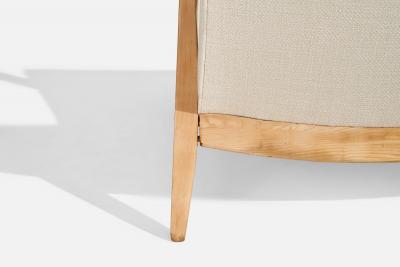 Milo Baughman Lounge Chairs with Wood and Fabric USA 1950s