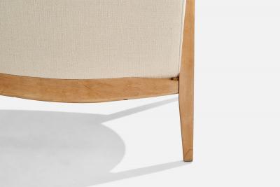 Milo Baughman Lounge Chairs with Wood and Fabric USA 1950s