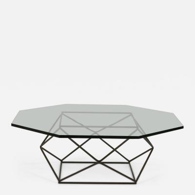 Milo Baughman Milo Baughman for Directional Bronze and Glass Geometric Cocktail Table
