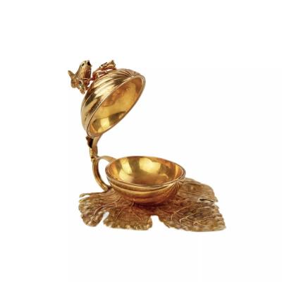 Miniature Gold Casket In The Form Of An Etrog Container F Lorie Firm Russia