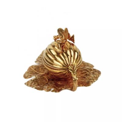 Miniature Gold Casket In The Form Of An Etrog Container F Lorie Firm Russia