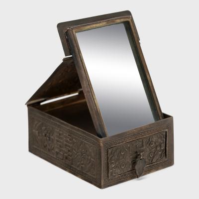 Miniature Repouss Traveling Mirror