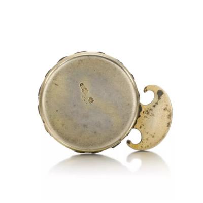 Miniature Silver Kovsh With Cloisonne Enamel Faberge
