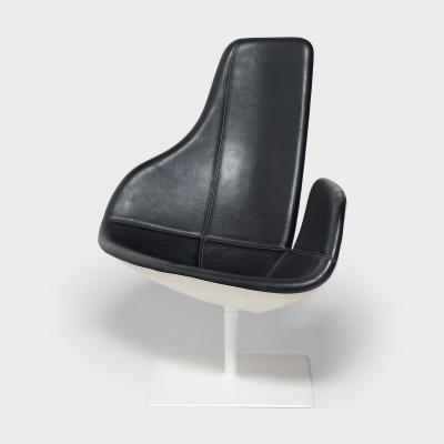Moroso Urquiola Fjord Relax Armchair in Black Leather