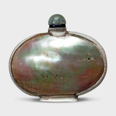 Mother of Pearl and Bone Snuff Bottle