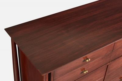 Mount Airy Chest of Drawers with Walnut and Brass USA 1950s