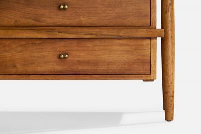 Mount Airy Dresser with Walnut and Brass USA 1950s