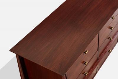 Mount Airy Dresser with Walnut and Brass USA 1950s