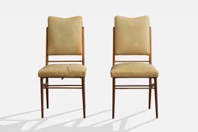 Moveis MOAB Dining Room Chairs with Wood and Vinyl Brazil 1950s