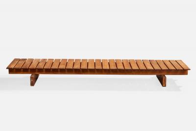 Moveis Maravilha Large Bench in Wood Brazil 1960s