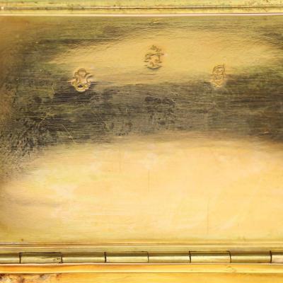 Namelled Gold Snuff Box Freres Jordan Germany Hanau Circa 1800