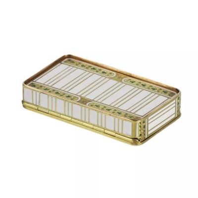 Namelled Gold Snuff Box Freres Jordan Germany Hanau Circa 1800