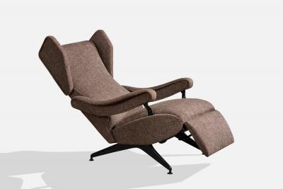 Nello Pini Lounge Chair with Metal and Fabric Italy 1960s