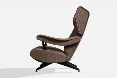Nello Pini Lounge Chair with Metal and Fabric Italy 1960s