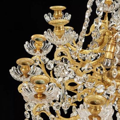 Neo Rococo Chandelier With Baccarat Crystal Drops