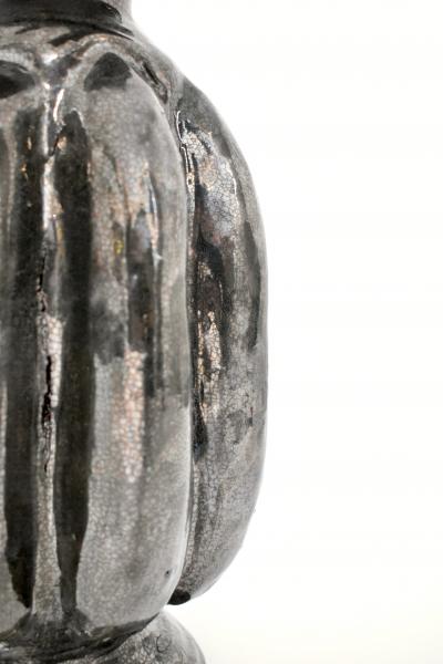 Neoclassical anthracite ceramic lamp by Helder 2024 