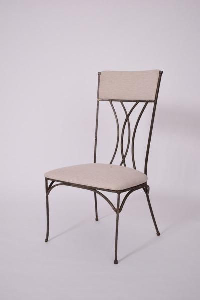 Neoclassical iron chair 1960s 