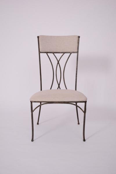 Neoclassical iron chair 1960s 