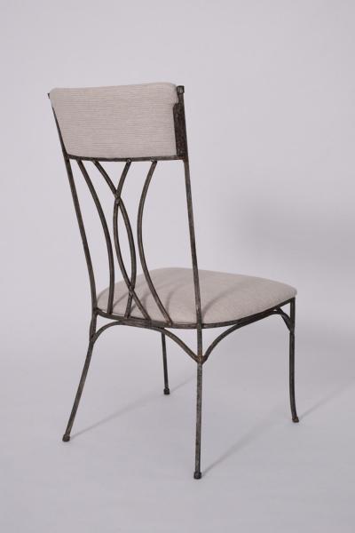 Neoclassical iron chair 1960s 