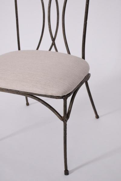 Neoclassical iron chair 1960s 