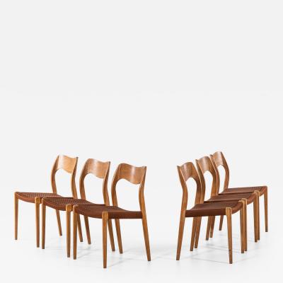 Niels Otto M ller Dining Chairs Model 71 Produced by J L M llers M belfabrik