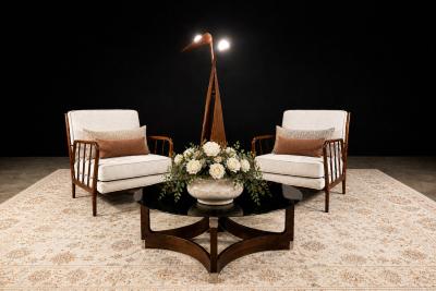 Novo Rumo Round Coffee Table in Bent Rosewood Glass by Novo Rumo 1960s Lot 341