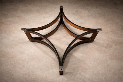 Novo Rumo Round Coffee Table in Bent Rosewood Glass by Novo Rumo 1960s Lot 341