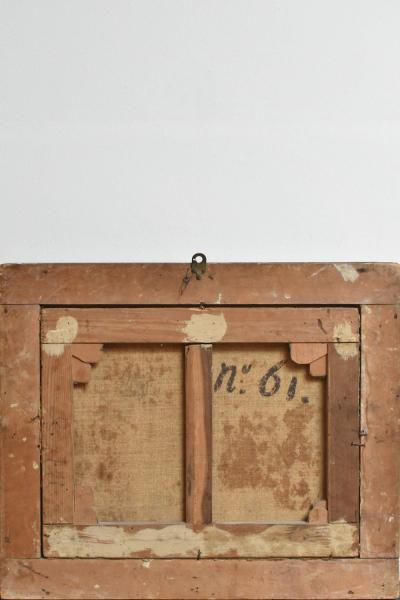 Oil on canvas La Civetta pipe hunting glue hunting owl hunting 18th c 