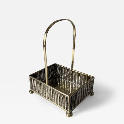Old English Small Silver Plate Basket