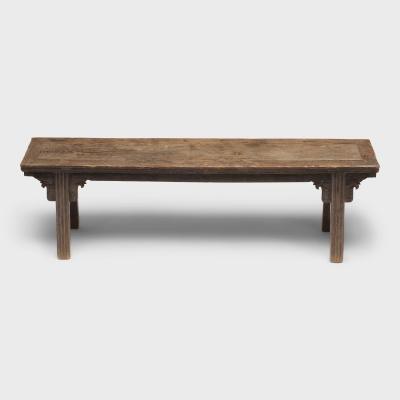 Orchid Flower Splayed Leg Bench