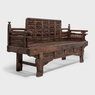 Ornately Carved Luohan Bed