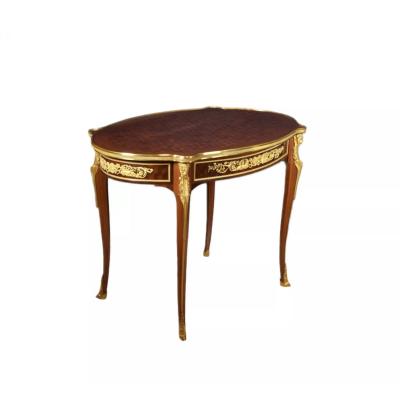 Oval Mahogany And Gilt Bronze Occasional Table In The Louis XVI Style 