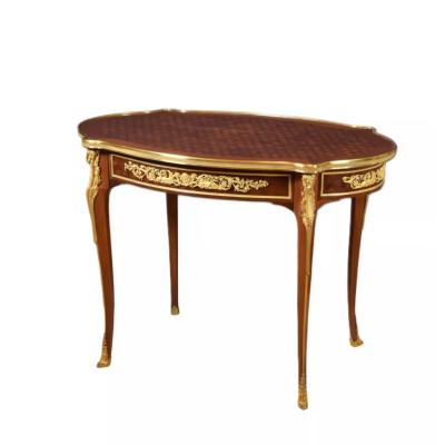 Oval Mahogany And Gilt Bronze Occasional Table In The Louis XVI Style 