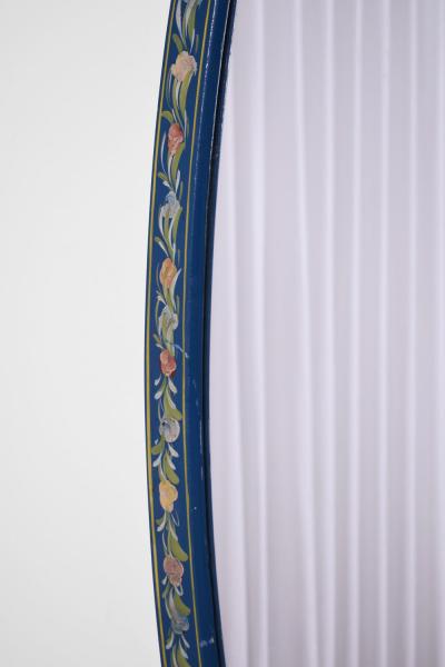 Oval wooden painted alentejano mirror 