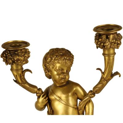 Pair Of Candelabra With Figures Of Cupids France