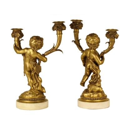 Pair Of Candelabra With Figures Of Cupids France
