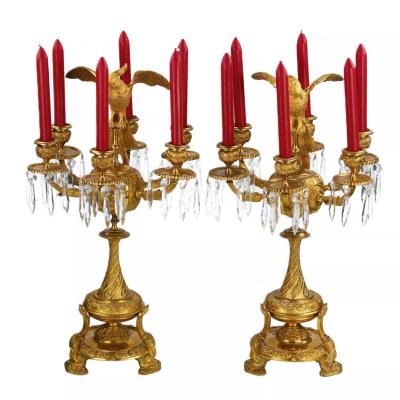 Pair Of Candelabra With Figures Of Paradise Birds Russia 19th Century