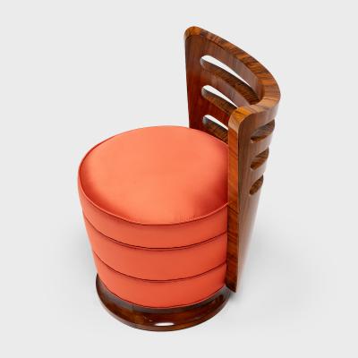 Pair of Art Deco Slipper Chairs with Macassar Ebony Veneer