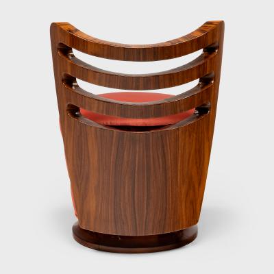 Pair of Art Deco Slipper Chairs with Macassar Ebony Veneer