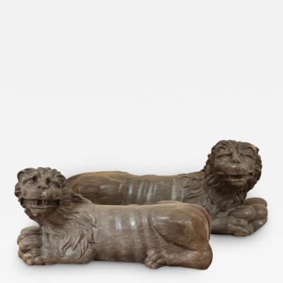 Pair of Baroque Style Lions