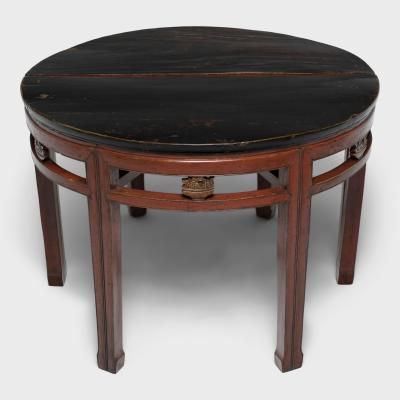 Pair of Basket of Plenty Demi Lune Tables