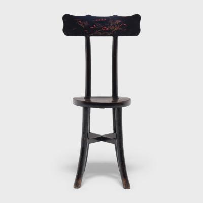 Pair of Black Lacquer Chairs