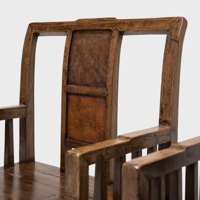 Pair of Burlwood Merchant Armchairs