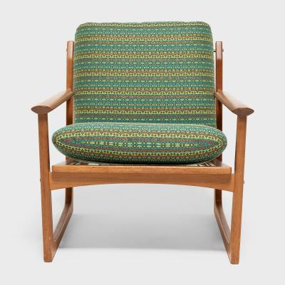 Pair of Danish Modern Cane Back Armchairs by Hans Olsen