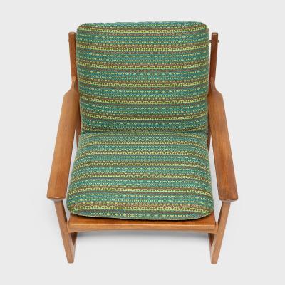 Pair of Danish Modern Cane Back Armchairs by Hans Olsen