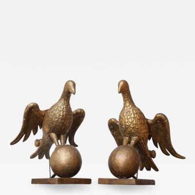 Pair of Early Book Stands Carved as Doves