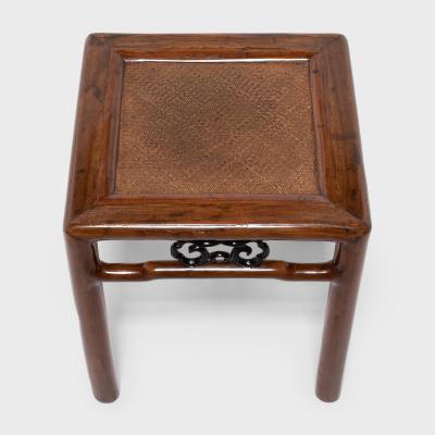 Pair of Fine Woven Top Square Stools