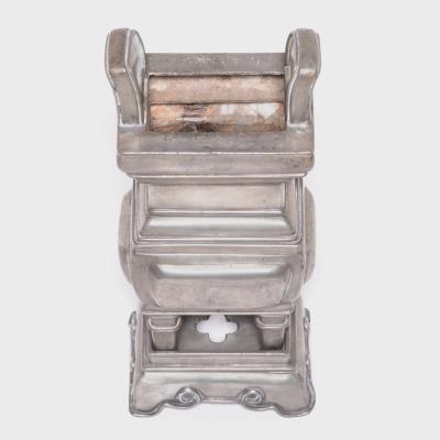 Pair of Gu Form Vases with a Tall Arched Handle Censer