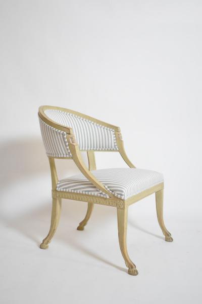 Pair of Gustavian armchairs XIXth c 